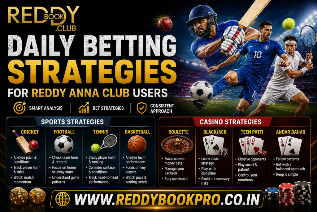 Daily Betting Strategies for Reddy Anna Club Users